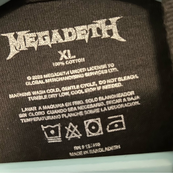 Megadeth Tour T-Shirt 2023. Men’s size XL. With Cities and Dates. Concert. Rock - Picture 5 of 5